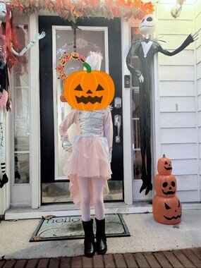 Girls Halloween Costume Ringleader Ringmaster Circus Dress XS 4 Pastel + Hat